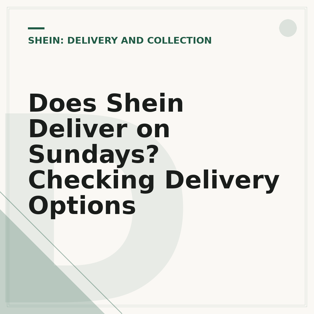 Does Shein Deliver on Sundays? Checking Delivery Options