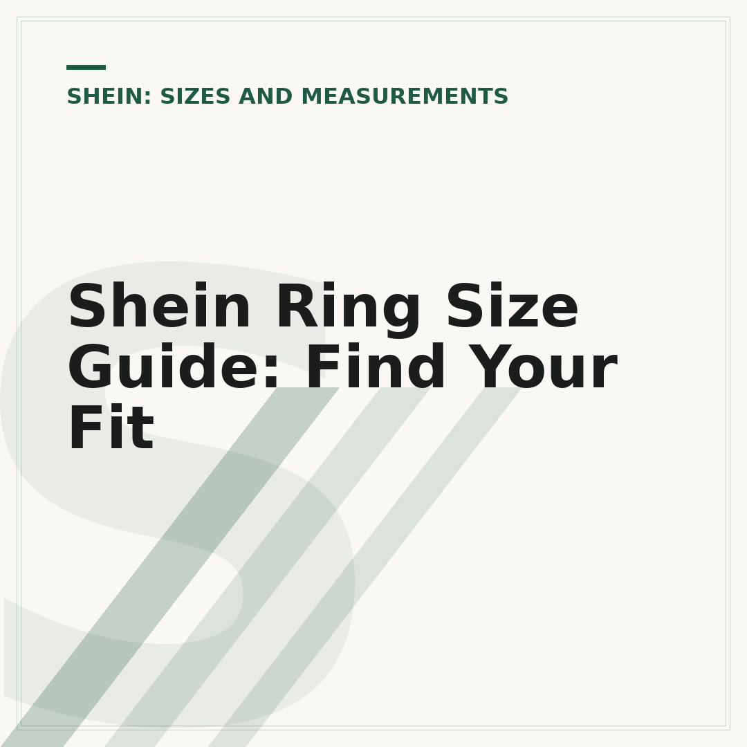 Shein Ring Size Guide: Find Your Fit