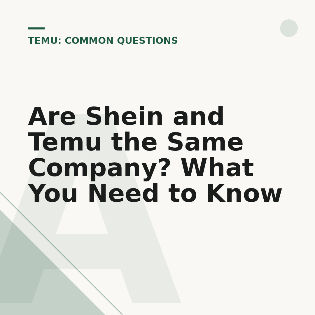 Are Shein and Temu the Same Company? What You Need to Know