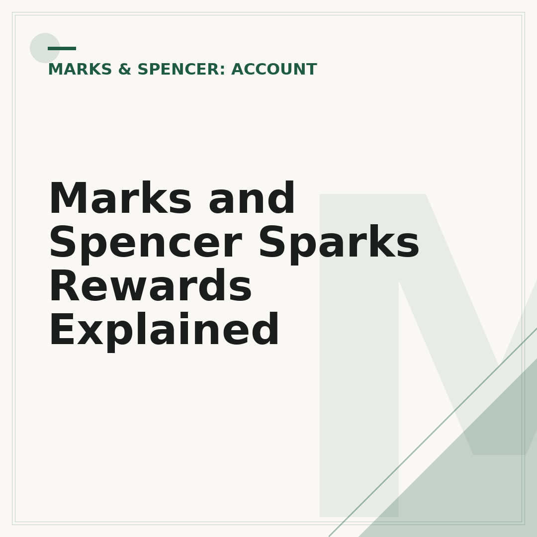 Marks and Spencer Sparks Rewards Explained