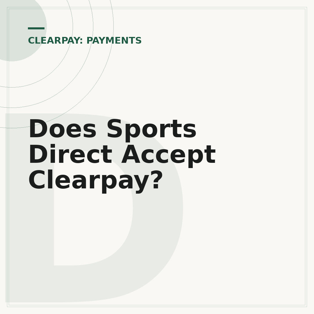 Does Sports Direct Accept Clearpay?
