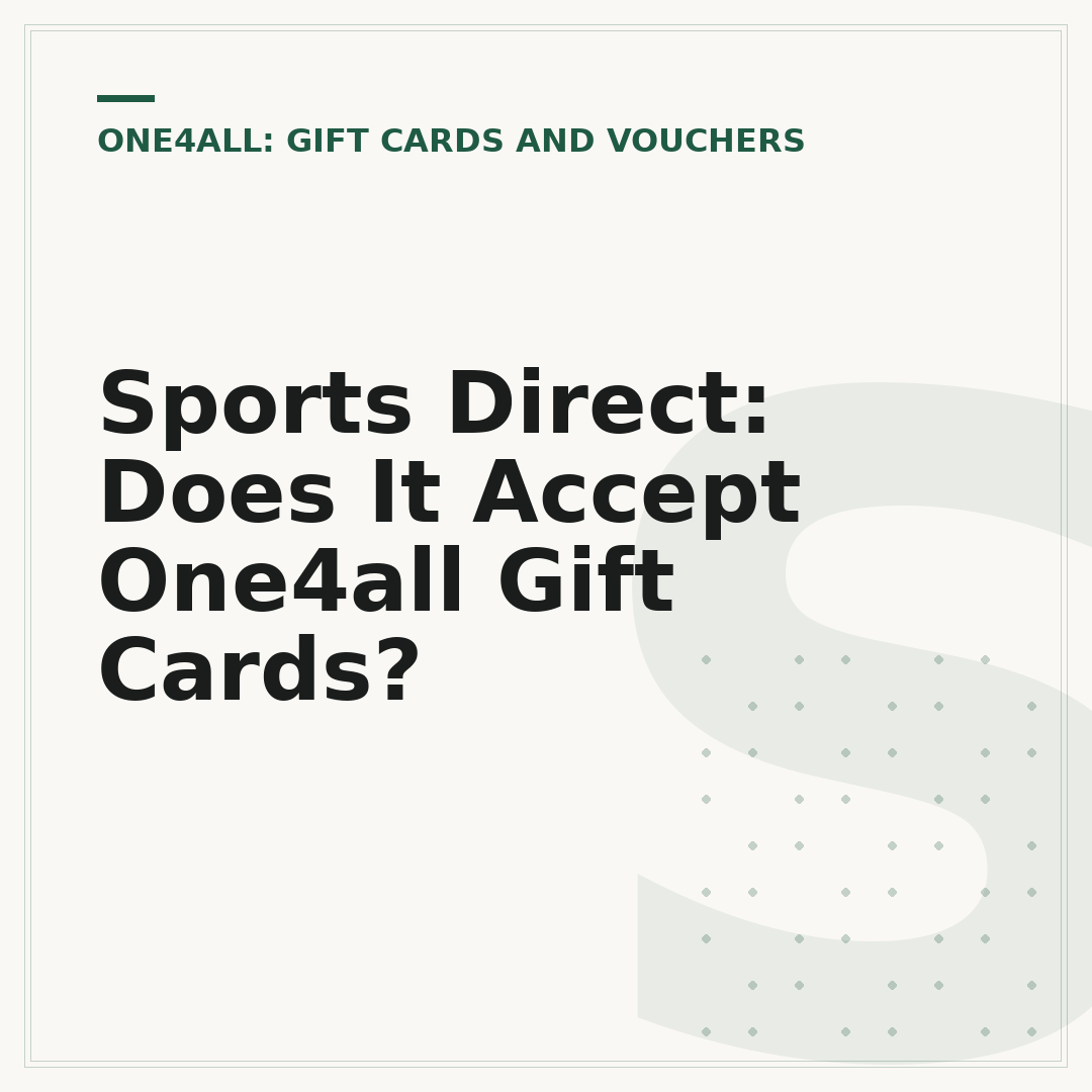 Sports Direct: Does It Accept One4all Gift Cards?