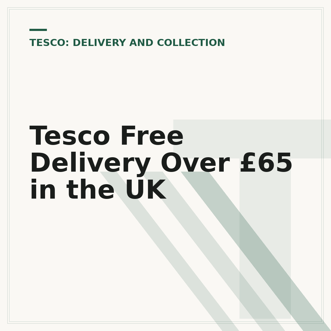 Tesco Free Delivery Over £65 in the UK