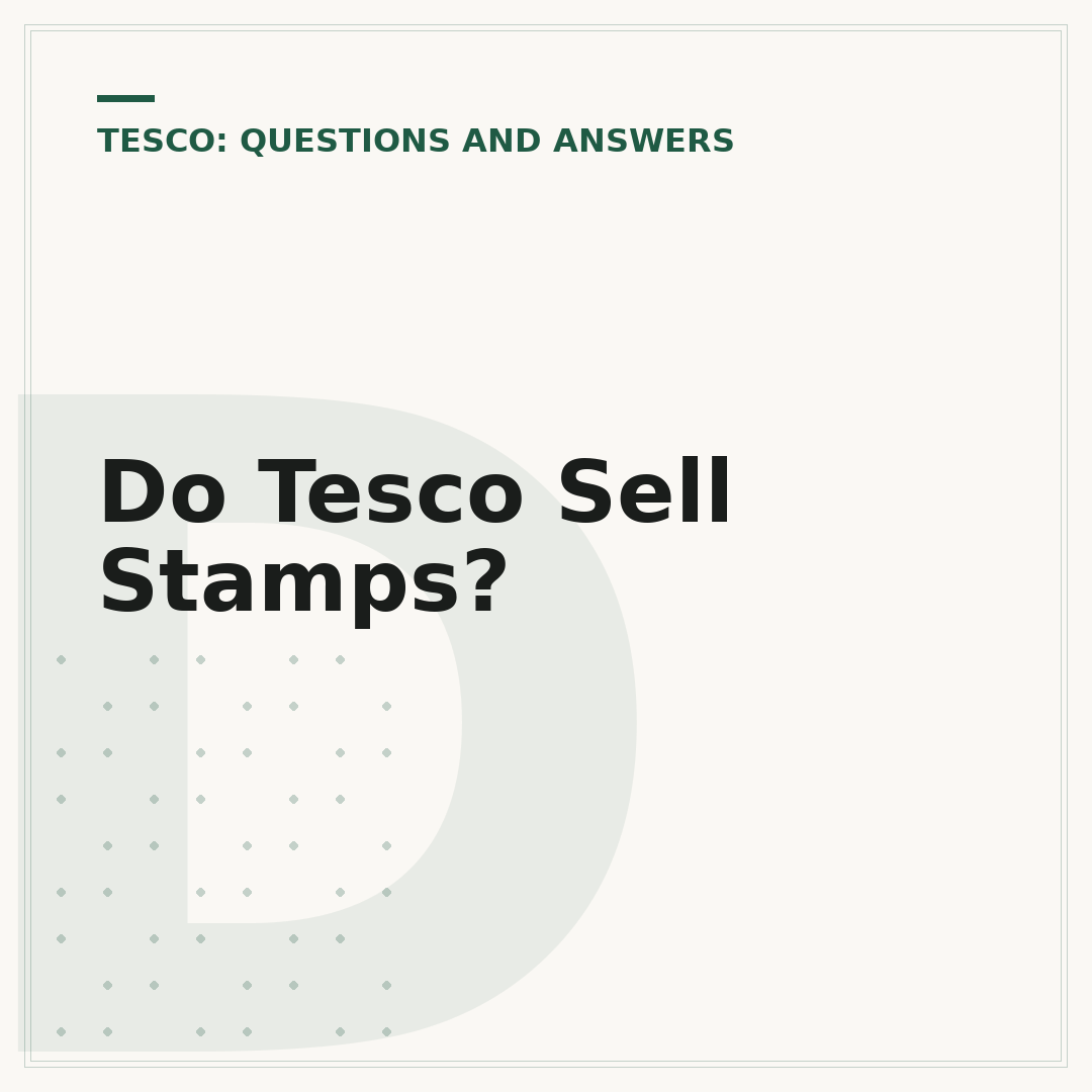 Do Tesco Sell Stamps?