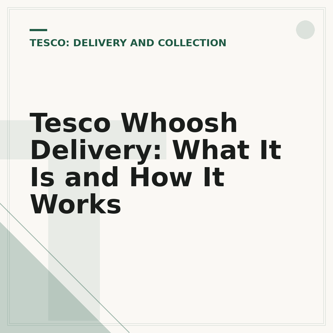 Tesco Whoosh Delivery: What It Is and How It Works