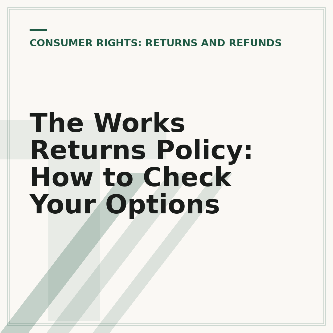 The Works Returns Policy: How to Check Your Options