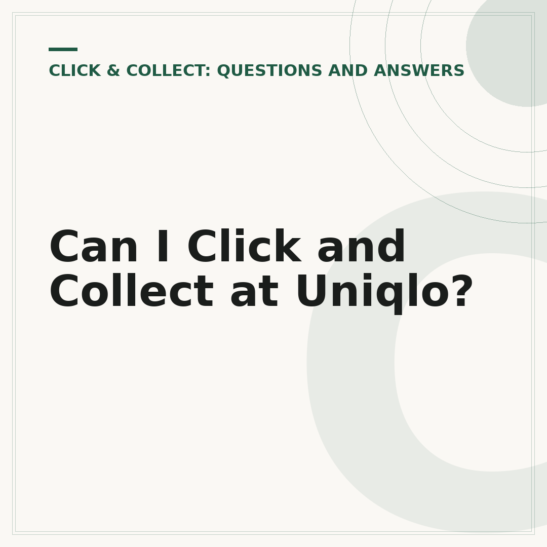 Can I Click and Collect at Uniqlo?