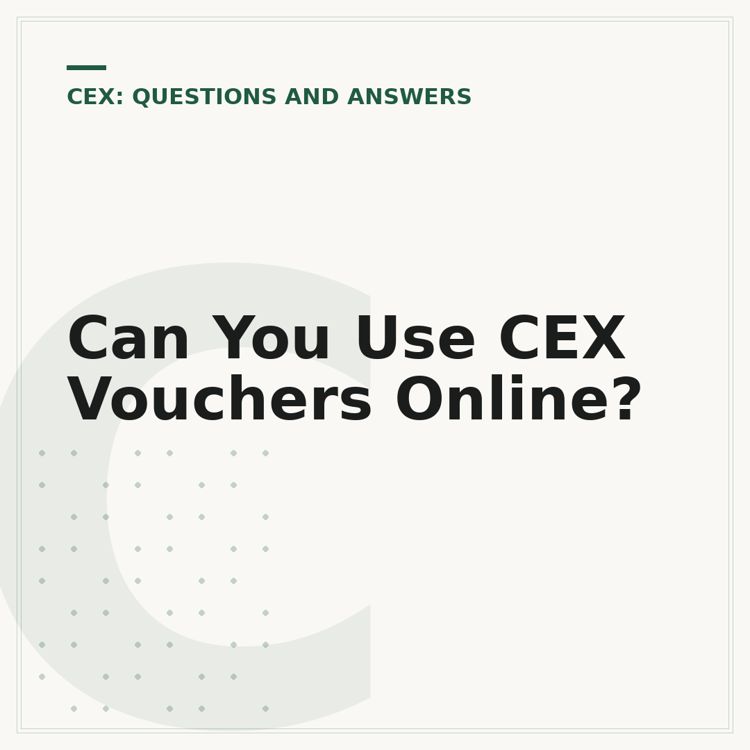 Can You Use CEX Vouchers Online?