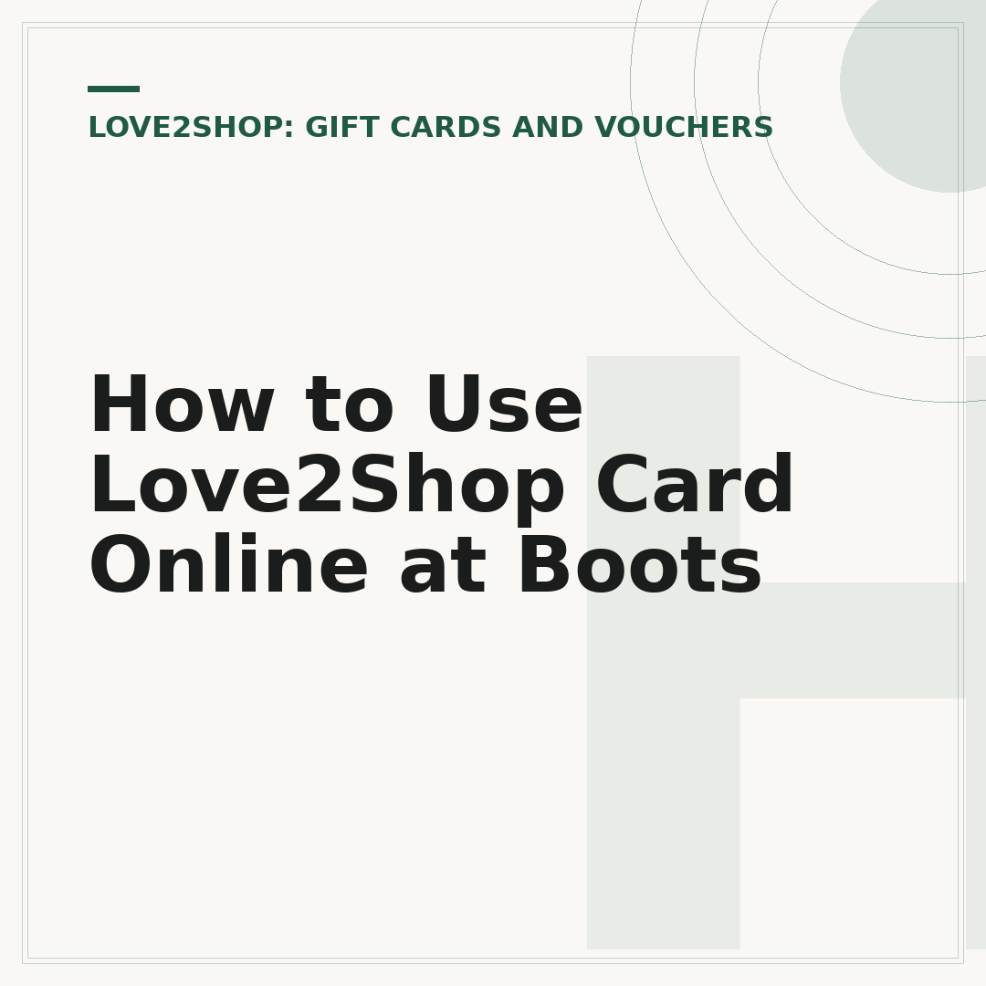 How to Use Love2Shop Card Online at Boots