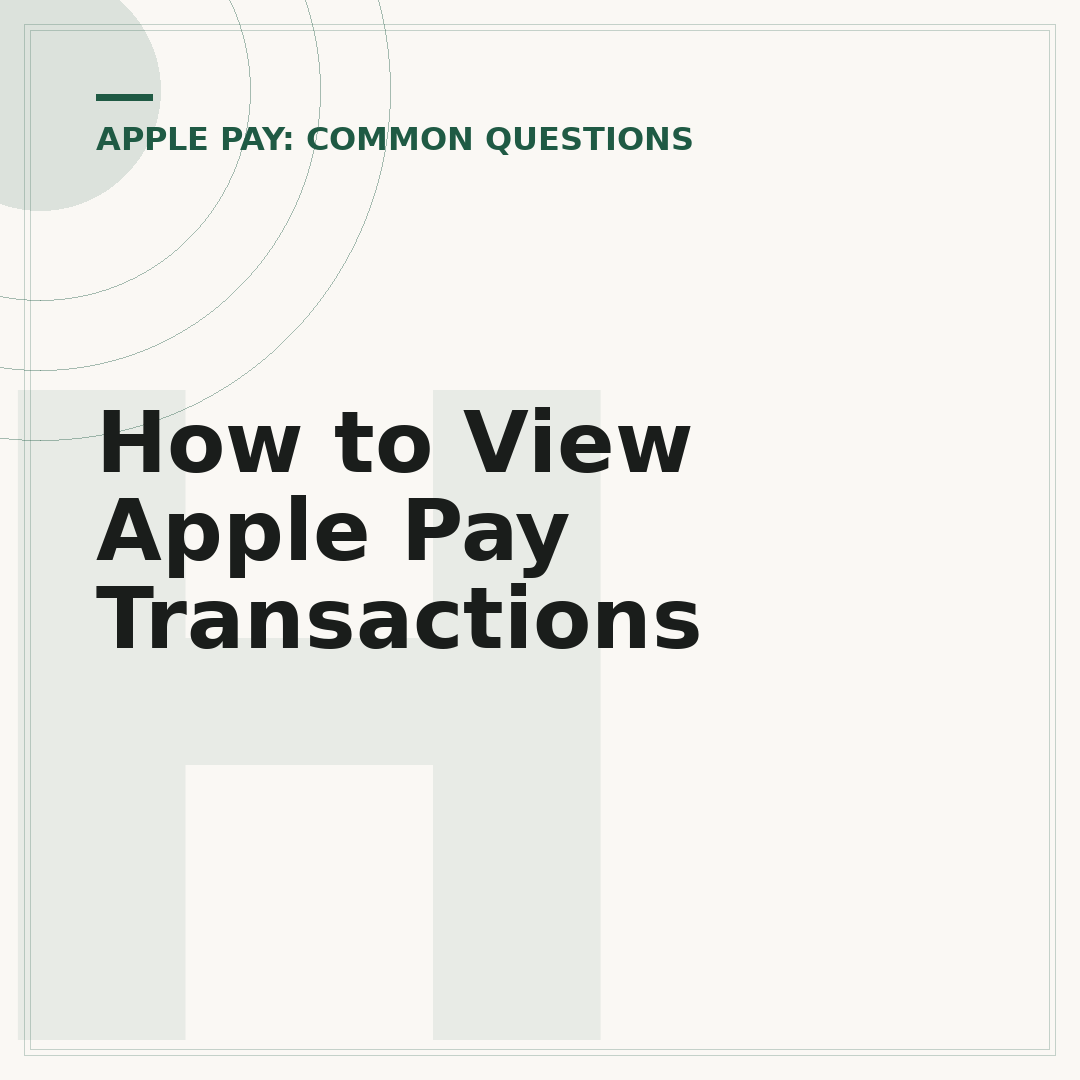 How to View Apple Pay Transactions