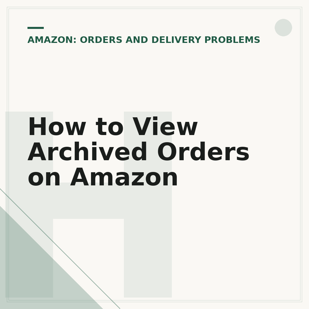 How to View Archived Orders on Amazon