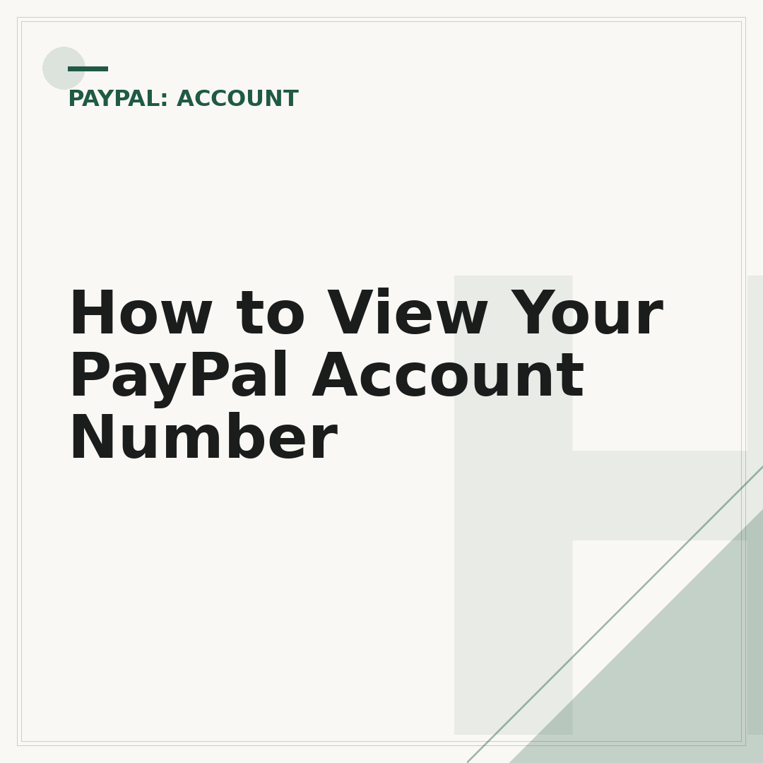 How to View Your PayPal Account Number