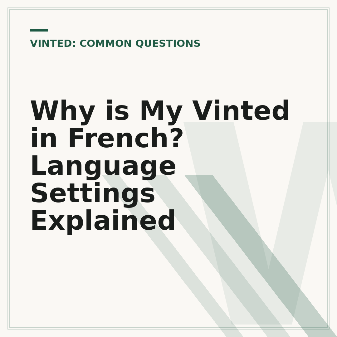Why is My Vinted in French? Language Settings Explained