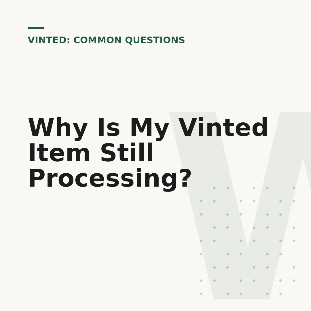 Why Is My Vinted Item Still Processing?