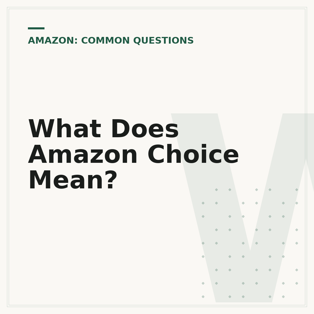 What Does Amazon Choice Mean?