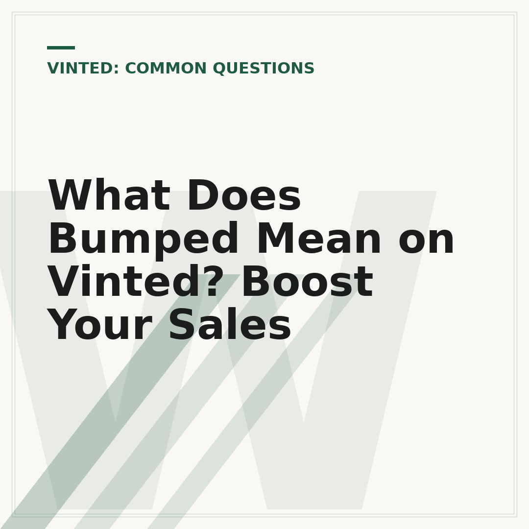 What Does Bumped Mean on Vinted? Boost Your Sales