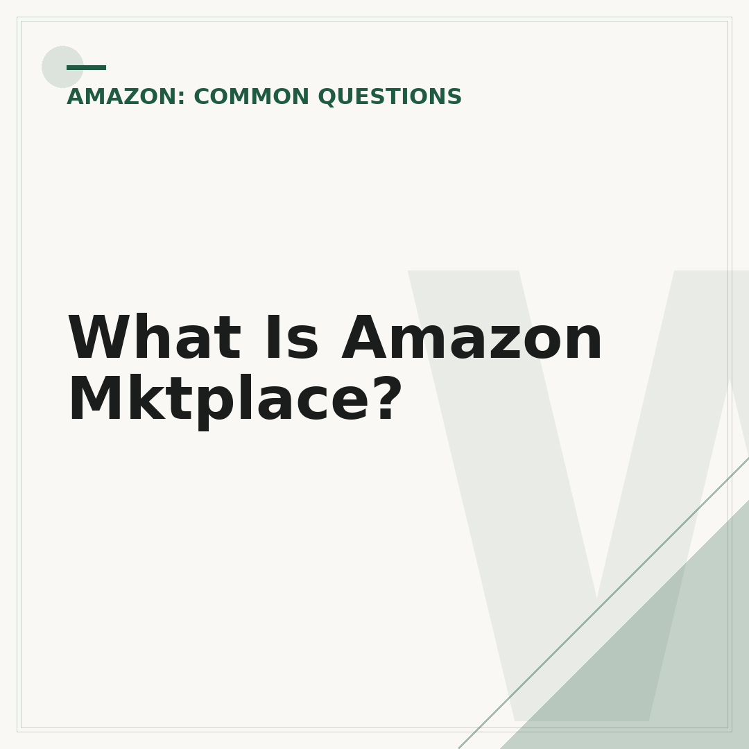What Is Amazon Mktplace?