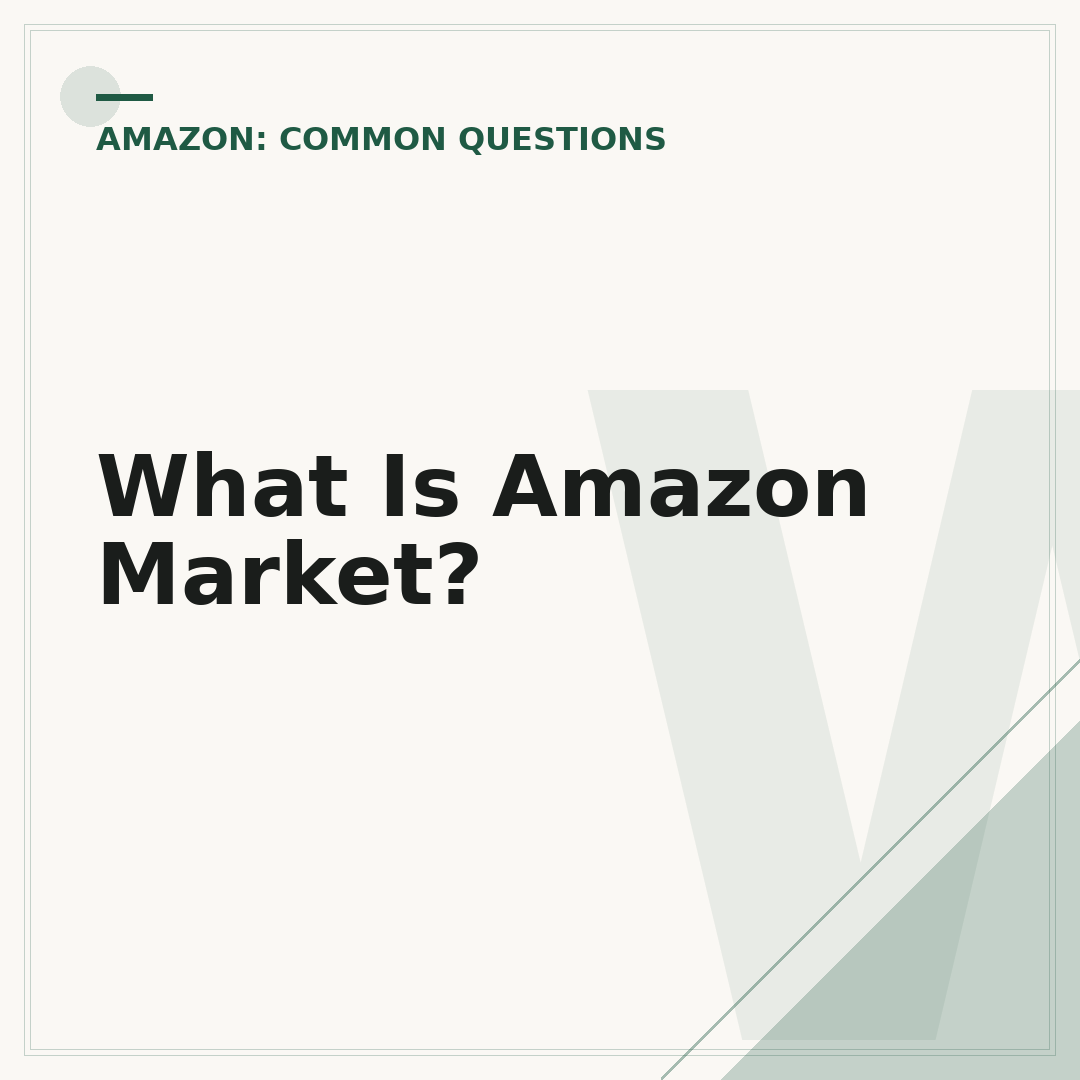 What Is Amazon Market?