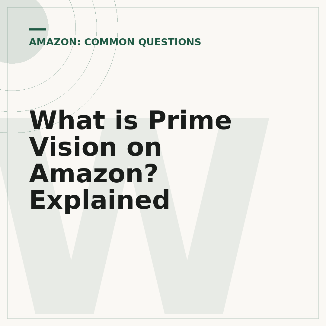 What is Prime Vision on Amazon? Explained