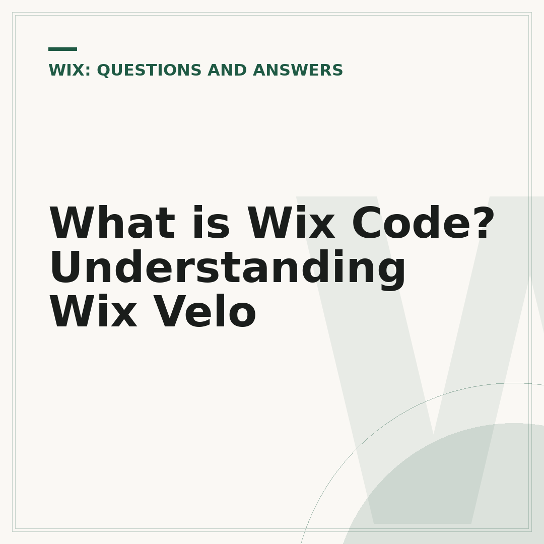What is Wix Code? Understanding Wix Velo