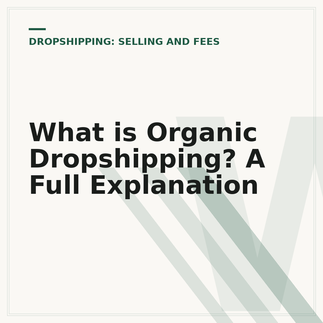 What is Organic Dropshipping? A Full Explanation