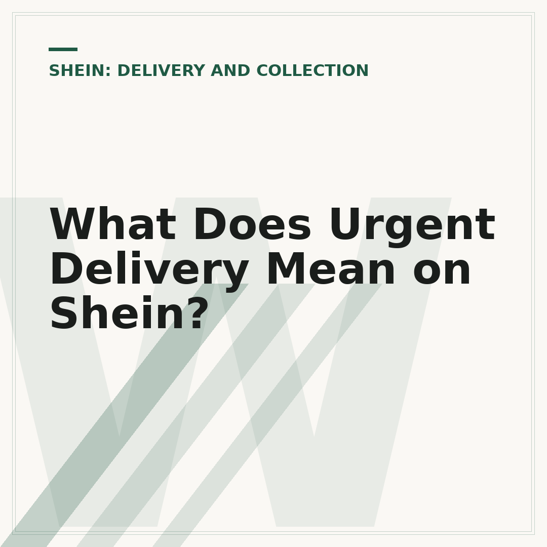 What Does Urgent Delivery Mean on Shein?