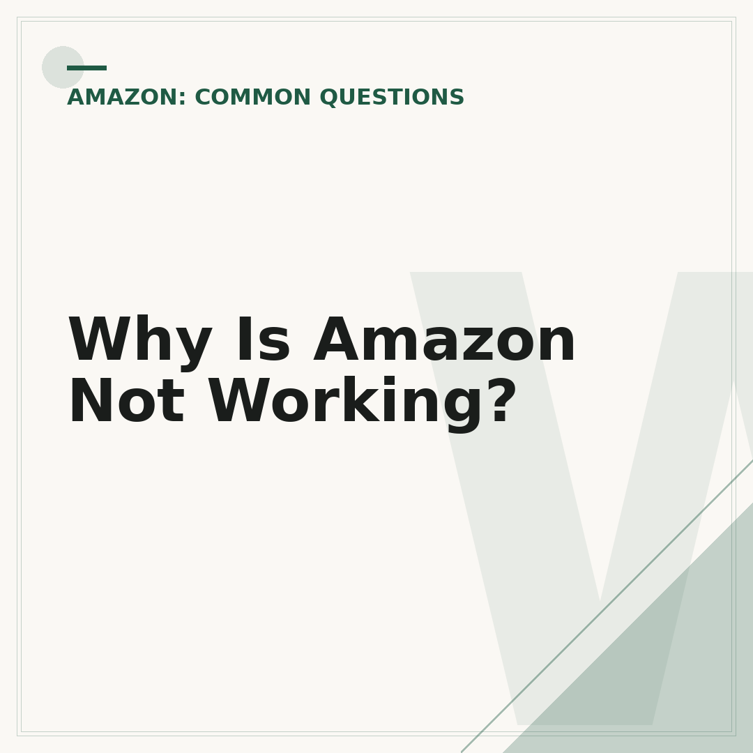 Why Is Amazon Not Working?