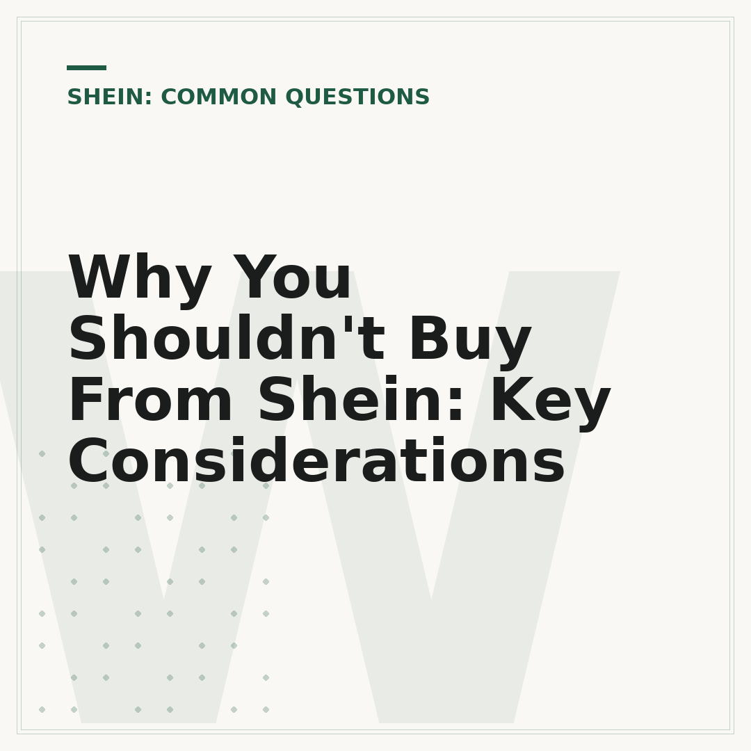Why You Shouldn't Buy From Shein: Key Considerations