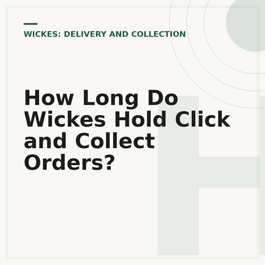 How Long Do Wickes Hold Click and Collect Orders?