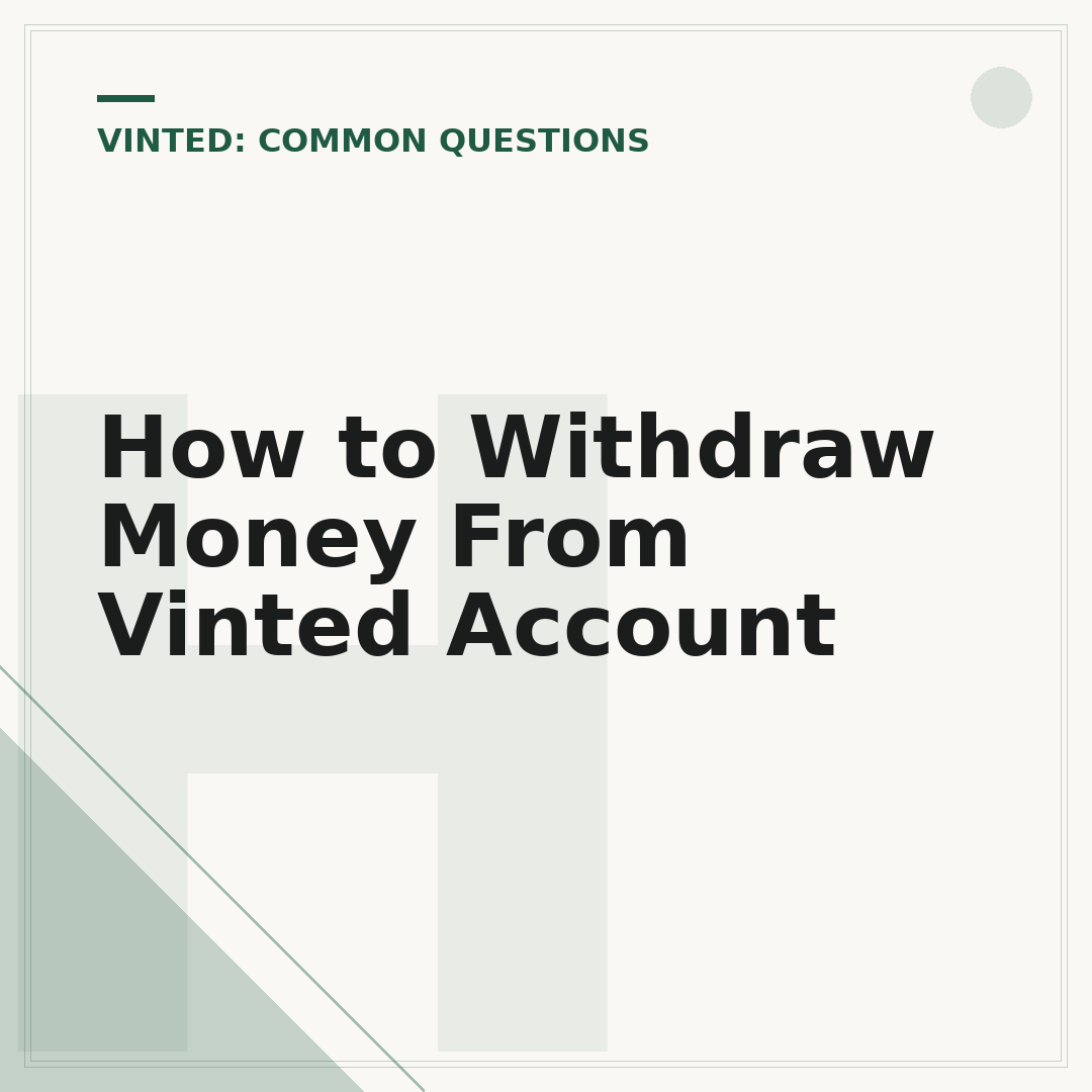 How to Withdraw Money From Vinted Account